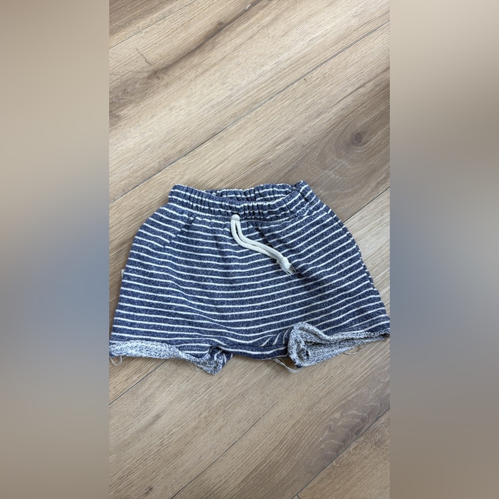 Striped Blue and White Kids Shorts